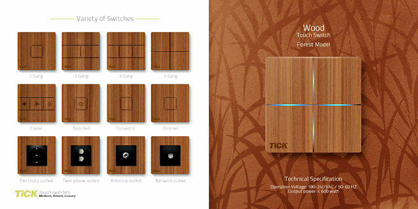 lighting touch switch by tick